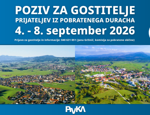 Poziv za gostitelje: v septembru pričakujemo obisk prijateljev iz pobratenega Duracha